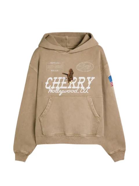 eagle-print hoodie by CHERRY
