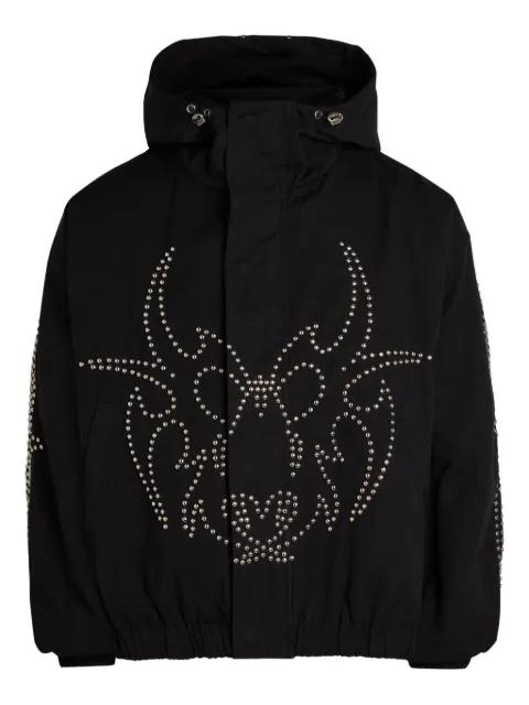 studded hoodied jacket by CHEW FOREVER