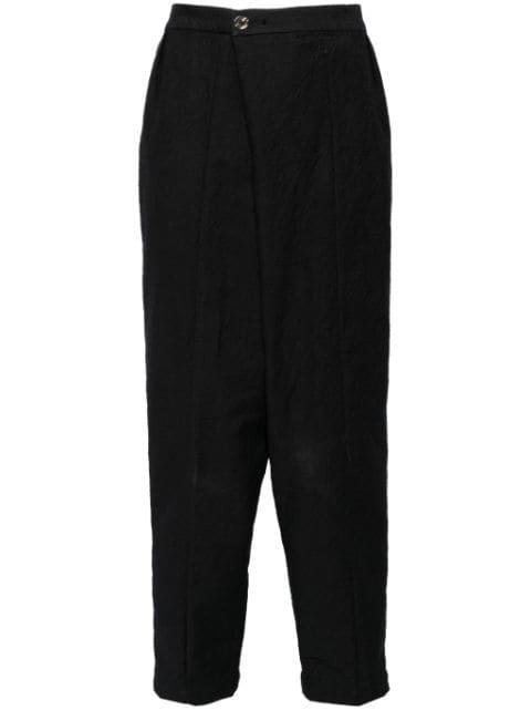dyed tapered trousers by CHIAHUNG SU