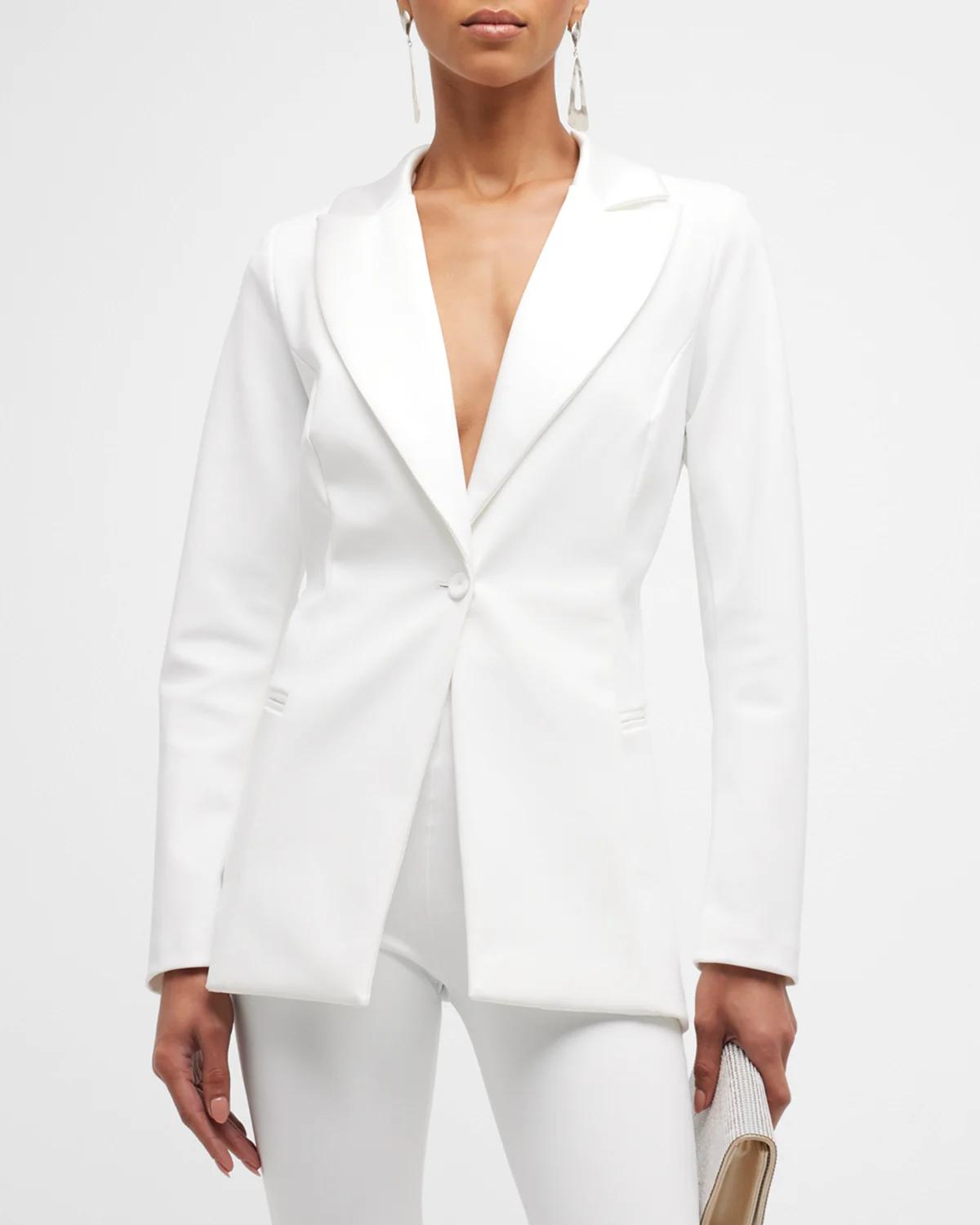 Alex Ra Mixed-Media Blazer by CHIARA BONI LA PETITE ROBE