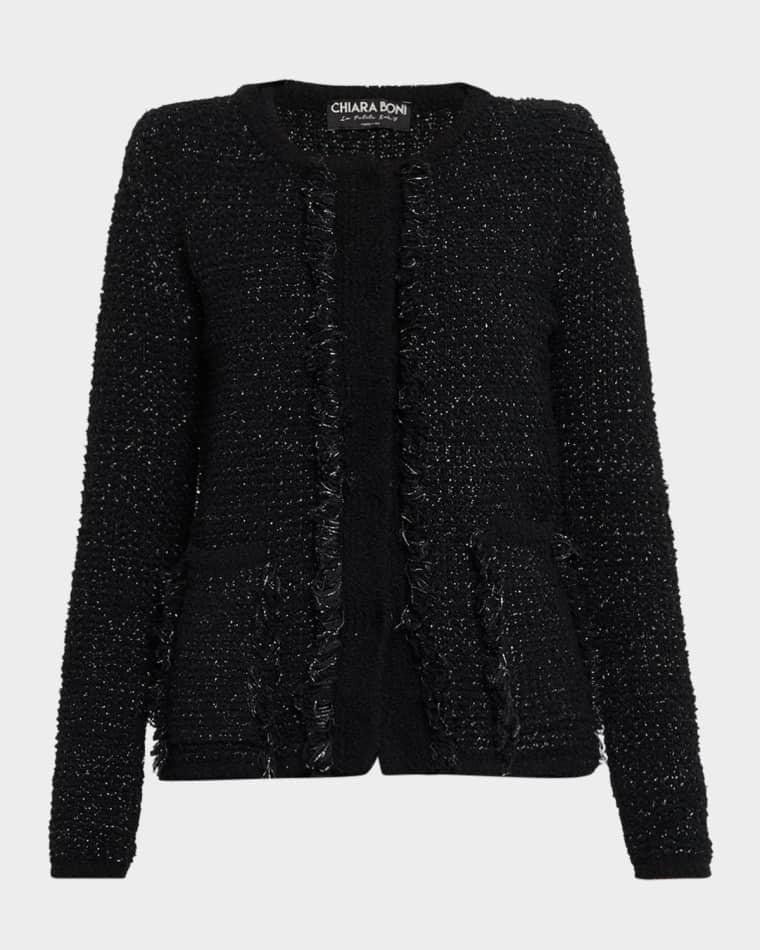 Borant Shimmer Knit Cardigan by CHIARA BONI LA PETITE ROBE