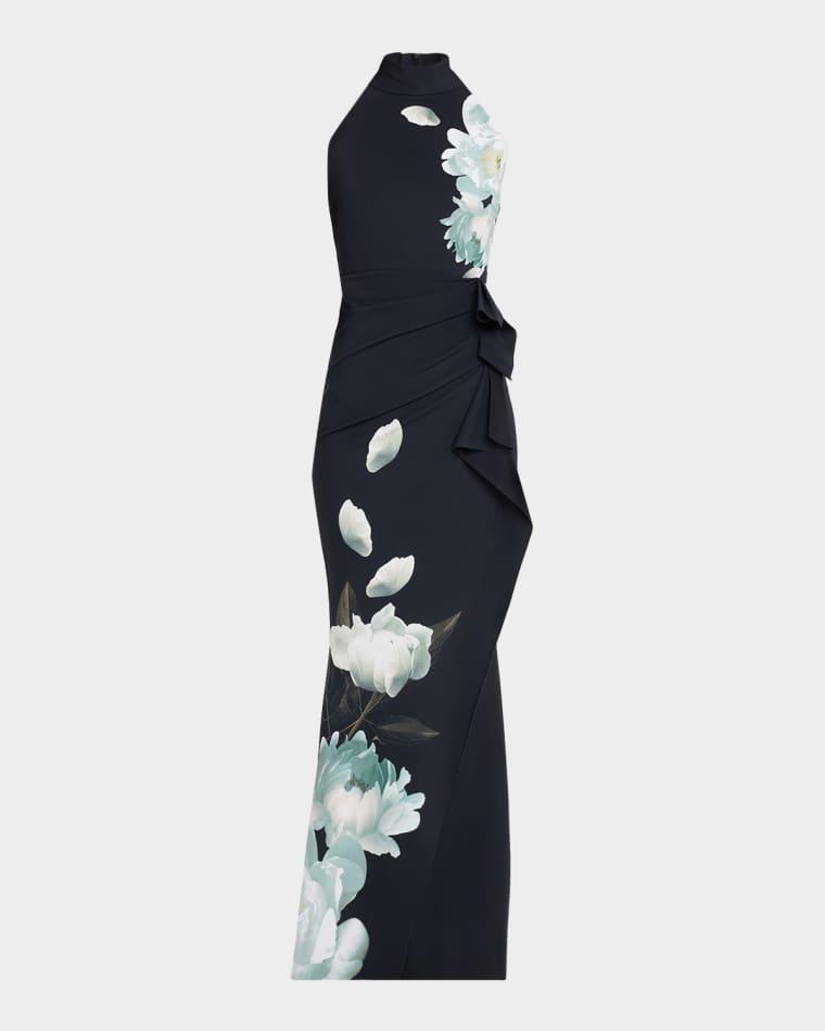 Gudrum Floral-Print Jersey Mermaid Gown by CHIARA BONI LA PETITE ROBE