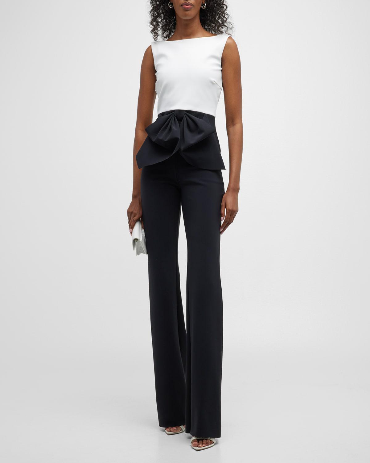 Irem Two-Tone Bow-Front Jumpsuit by CHIARA BONI LA PETITE ROBE