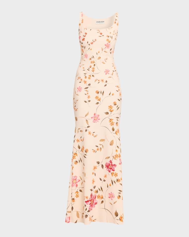 Molai Floral-Print Stretch Column Maxi Dress by CHIARA BONI LA PETITE ROBE