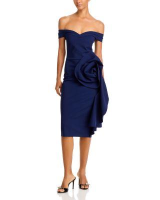 Off-the-Shoulder Cocktail Dress by CHIARA BONI LA PETITE ROBE