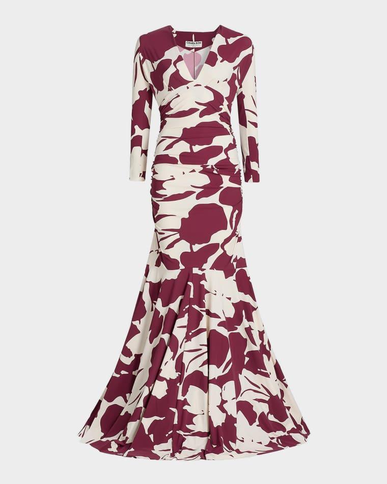 Riensen Floral-Print Mermaid Gown by CHIARA BONI LA PETITE ROBE