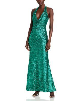 Ryushi Sequined Halter Gown by CHIARA BONI LA PETITE ROBE