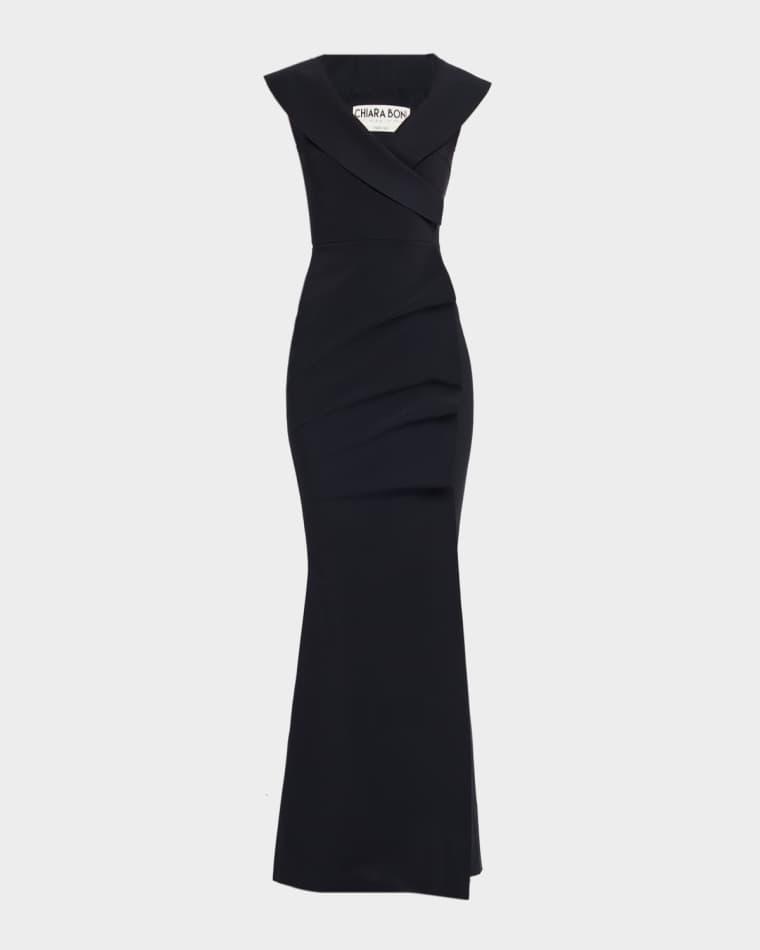 Sleeveless Ruffle Mermaid Gown by CHIARA BONI LA PETITE ROBE