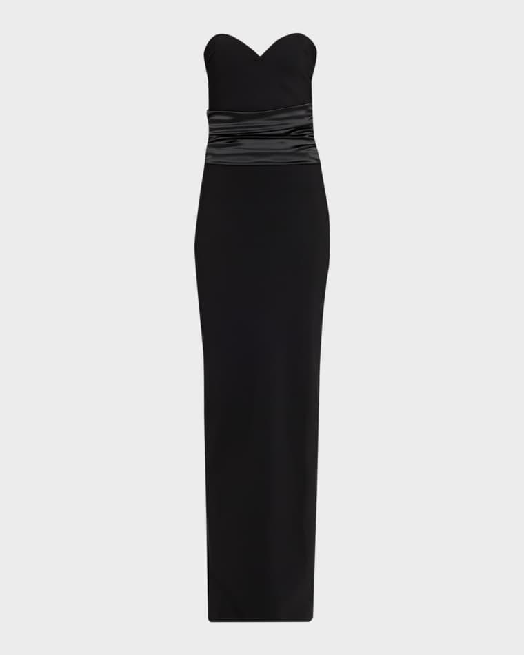 Veneta Strapless Sweetheart Column Gown by CHIARA BONI LA PETITE ROBE