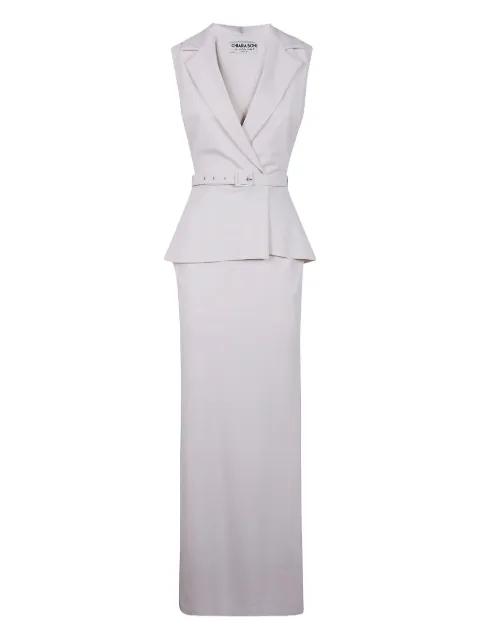 belted peplum dress by CHIARA BONI LA PETITE ROBE