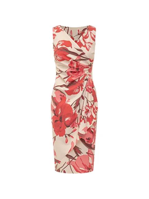 draped floral dress by CHIARA BONI LA PETITE ROBE