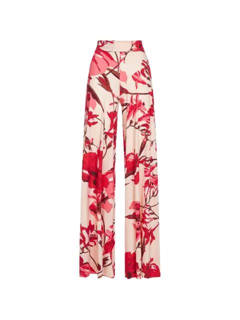 floral-print high-waisted trousers by CHIARA BONI LA PETITE ROBE