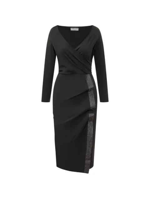 glitter-detail V-neck dress by CHIARA BONI LA PETITE ROBE