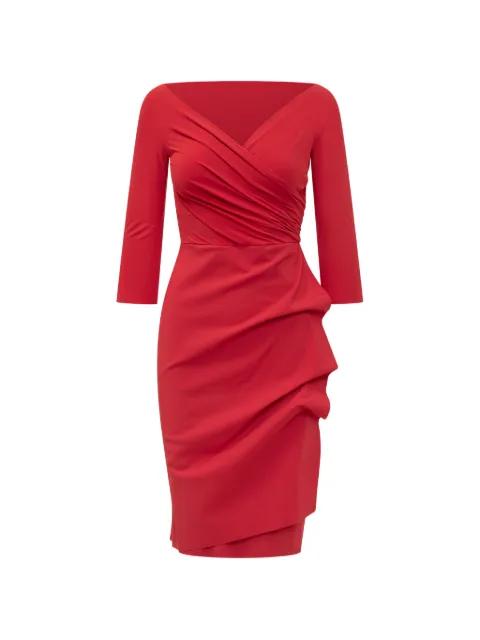 ruffled v-neck dress by CHIARA BONI LA PETITE ROBE