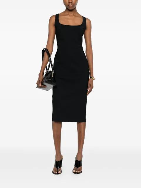 square-neck midi dress by CHIARA BONI LA PETITE ROBE