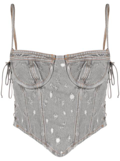 Destroy corset cotton top by CHIARA FERRAGNI