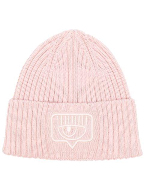 Eyelike-embroidered ribbed beanie by CHIARA FERRAGNI