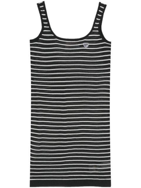 Eyelike-patch striped mini dress by CHIARA FERRAGNI
