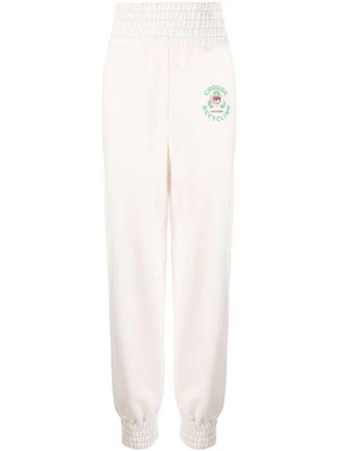 Eyelike slogan-print track pants by CHIARA FERRAGNI