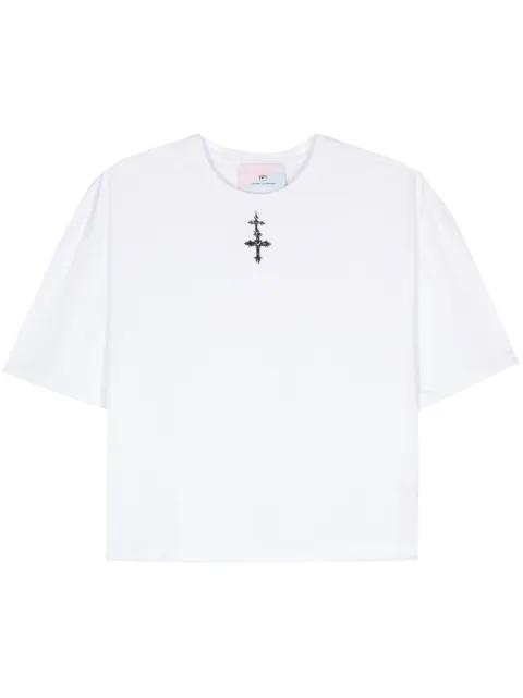 cross-charm cotton T-shirt by CHIARA FERRAGNI