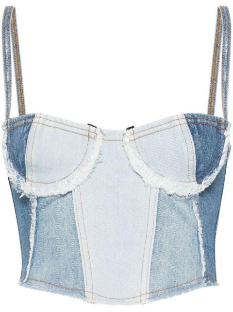 denim cropped top by CHIARA FERRAGNI