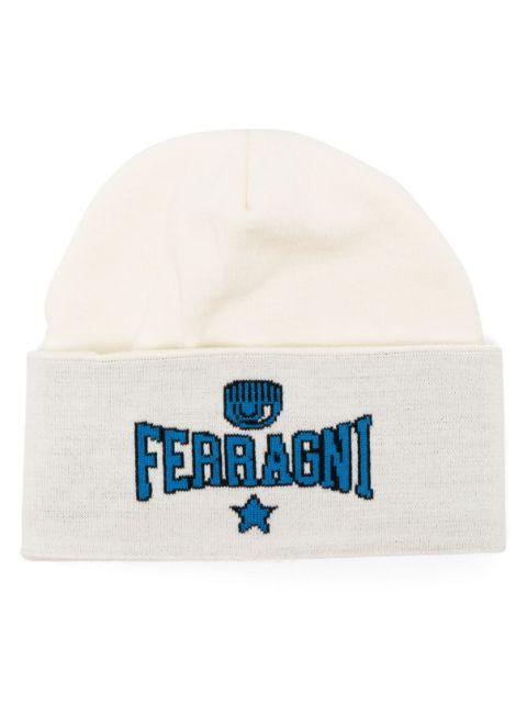 intarsia-knit logo beanie by CHIARA FERRAGNI