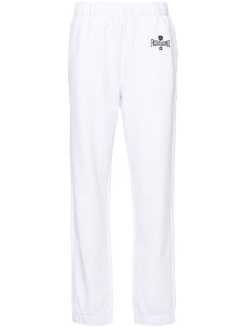 logo-embroidered cotton track pants by CHIARA FERRAGNI