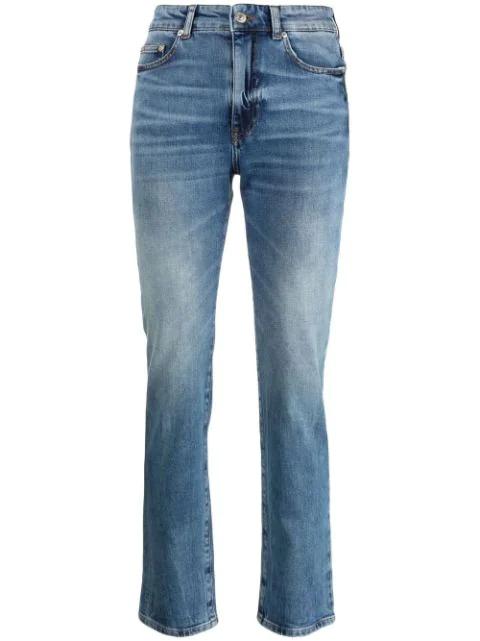 logo-patch straight-leg jeans by CHIARA FERRAGNI