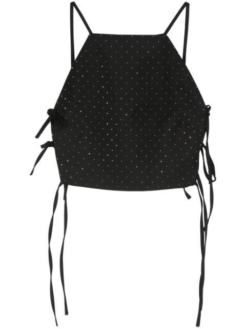 rhinestone-embellished crop top by CHIARA FERRAGNI