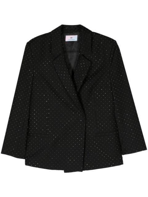 rhinestone-embellished double-breasted blazer by CHIARA FERRAGNI