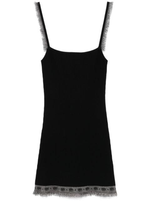 ribbed-knit lurex mini dress by CHIARA FERRAGNI