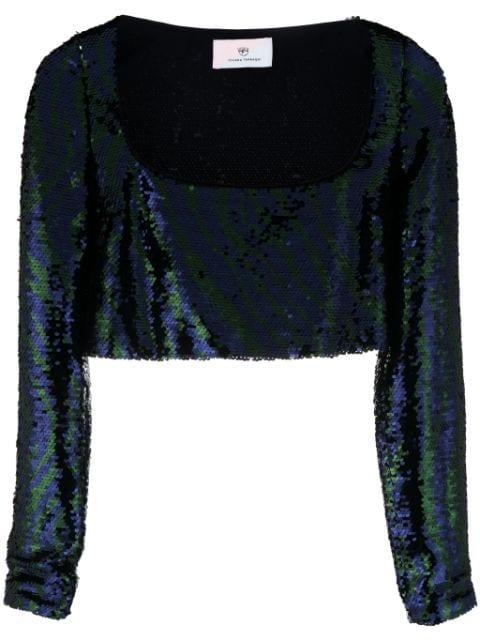 sequin-embellished cropped top by CHIARA FERRAGNI