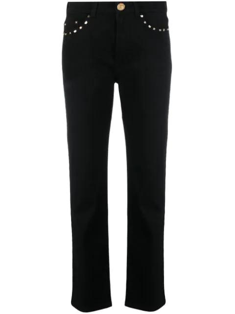 studded straight-leg jeans by CHIARA FERRAGNI