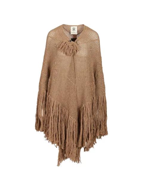 Peonia fringe-trimmed shawl by CHIARA IS