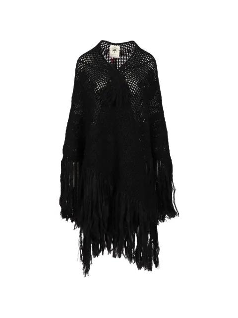 Peonia fringed poncho by CHIARA IS