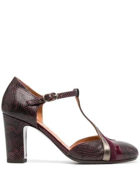 85mm leather T-bar pumps by CHIE MIHARA
