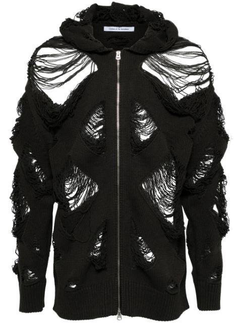 distressed zip-up hoodie by CHILDREN OF THE DISCORDANCE