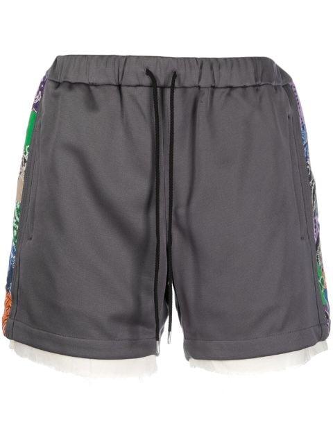 drawstring-waistband bandana-print shorts by CHILDREN OF THE DISCORDANCE