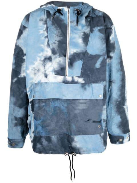 tie-dye print hoodied jacket by CHILDREN OF THE DISCORDANCE
