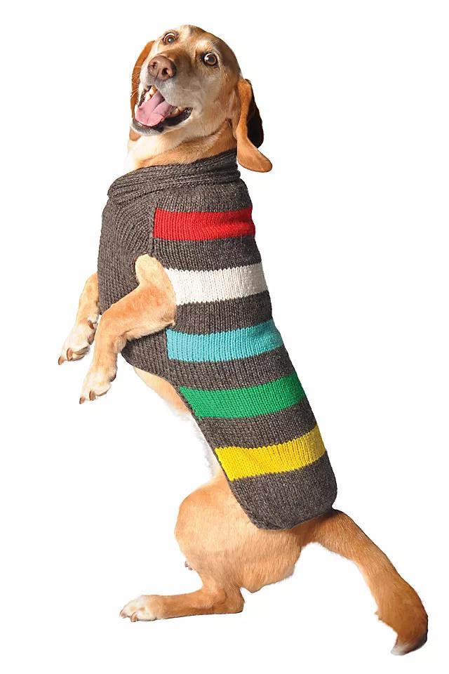 Chilly Dog Charcoal Stripe Dog Sweater by CHILLY DOG | FREE PEOPLE