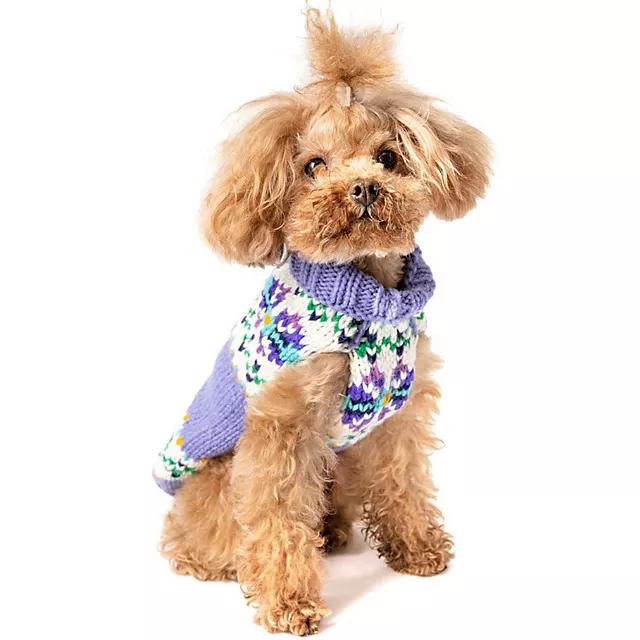 Chilly Dog Lavender  Flowers Dog Sweater by CHILLY DOG | FREE PEOPLE