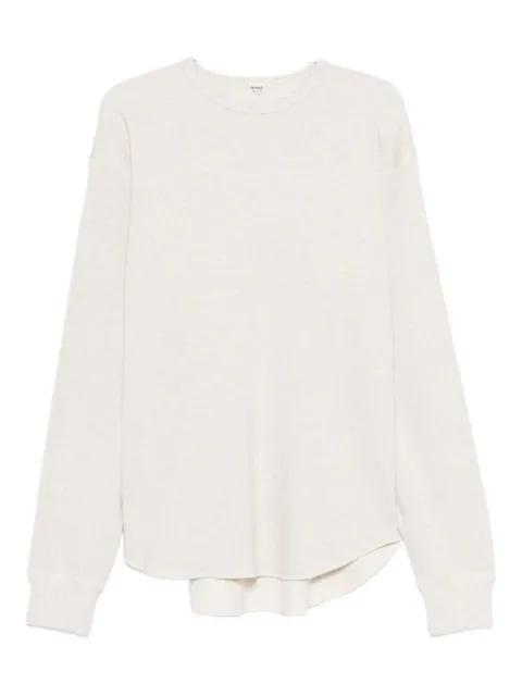 curved-hem T-shirt by CHIMALA