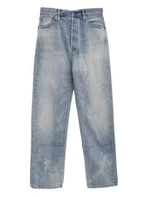 light-wash straight-leg jeans by CHIMALA