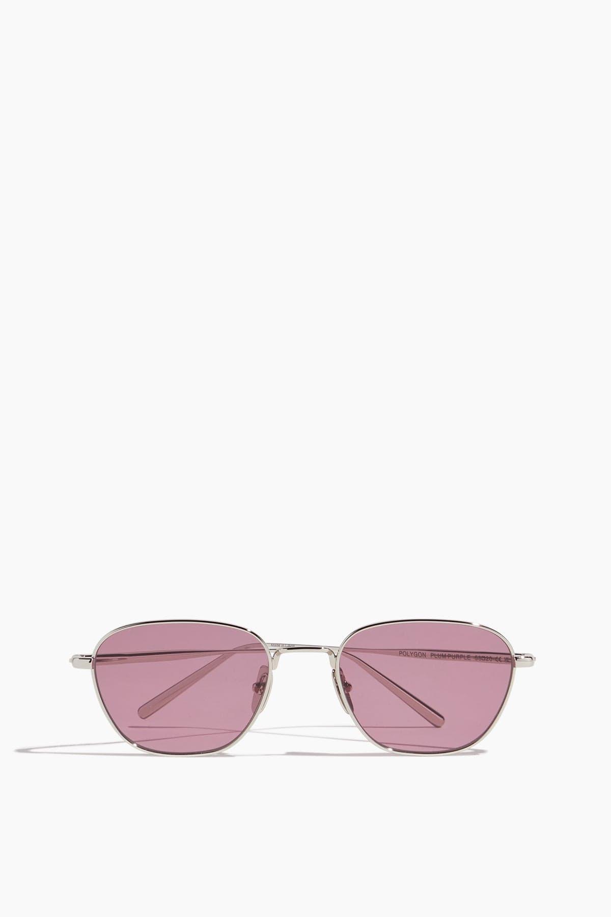 Polygon Sunglasses in Silver/Plum Purple by CHIMI