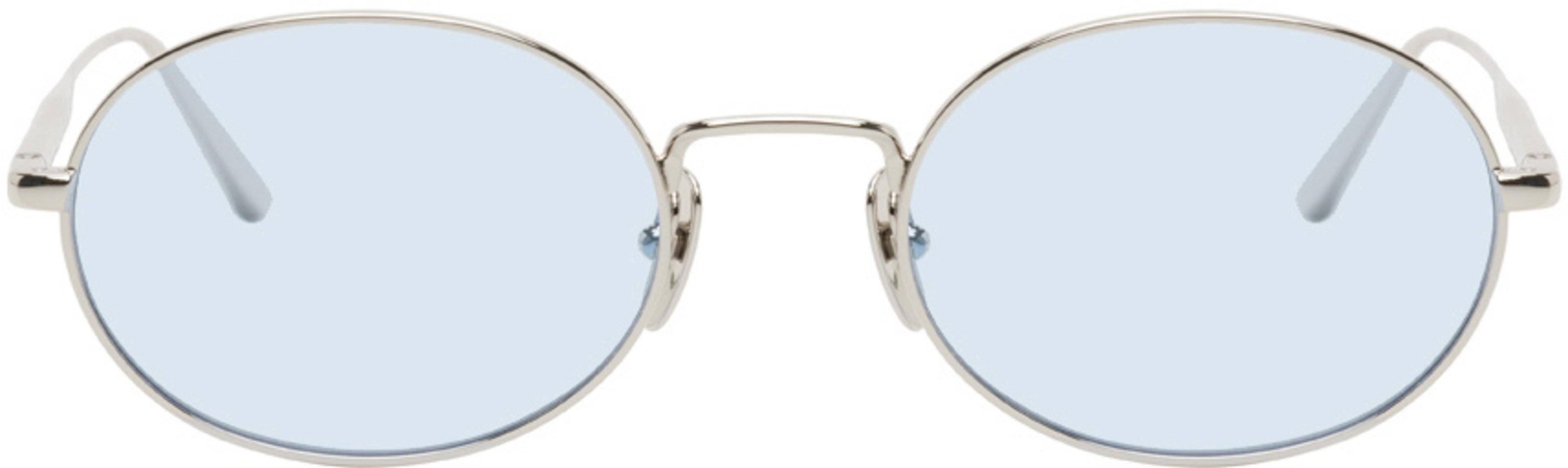 Silver Oval Sunglasses by CHIMI