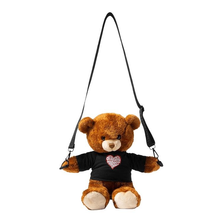 Chinatown Market Teddy Bear Side Bag 'Brown' by CHINATOWN MARKET
