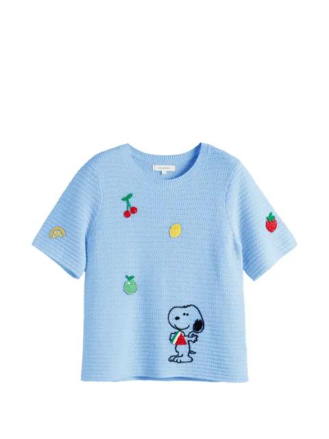 Snoopy crochet cotton T-shirt by CHINTI&PARKER