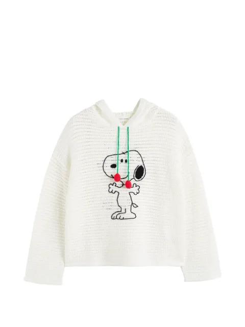 Snoopy crochet cotton hoodie sweater by CHINTI&PARKER