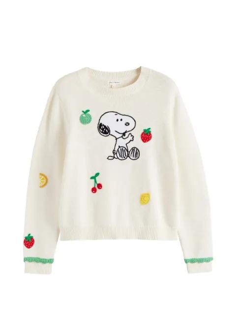 Snoopy embroidered cotton sweater by CHINTI&PARKER