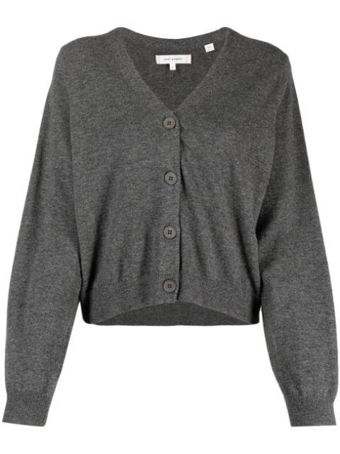 V-neck cropped wool cardigan by CHINTI&PARKER